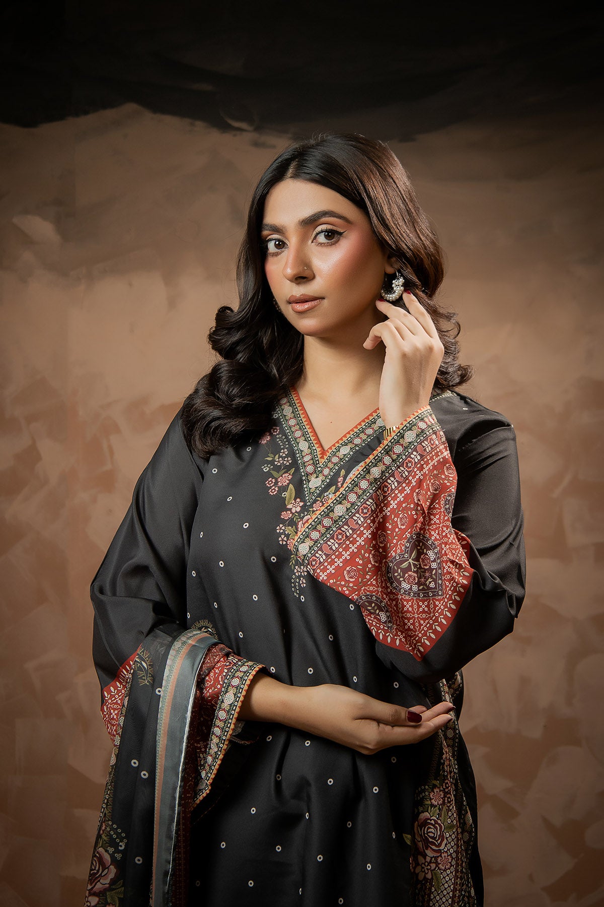 Noir Heritage Printed 3-Piece Suit