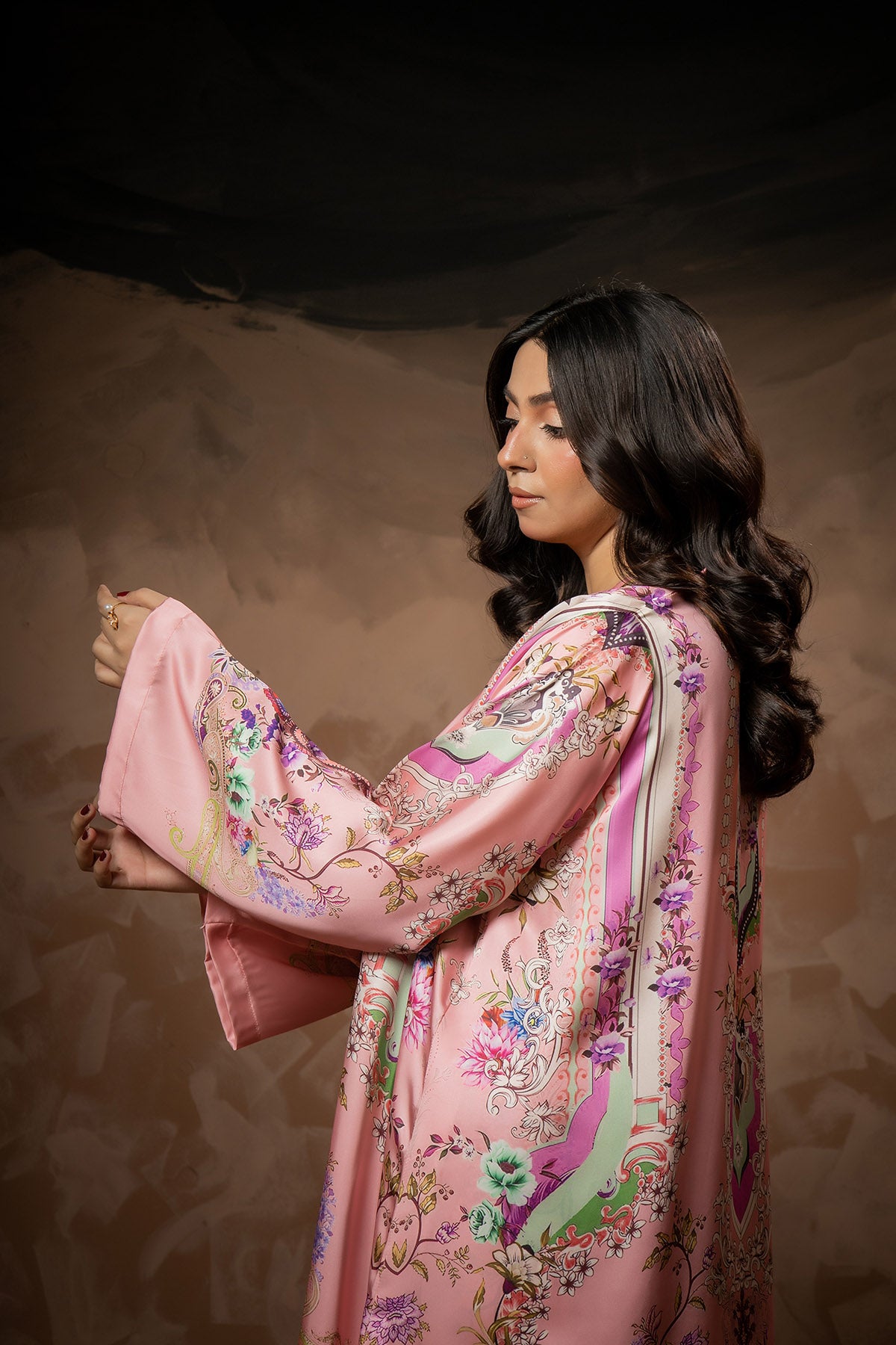 Blush Garden Printed Kaftan Set