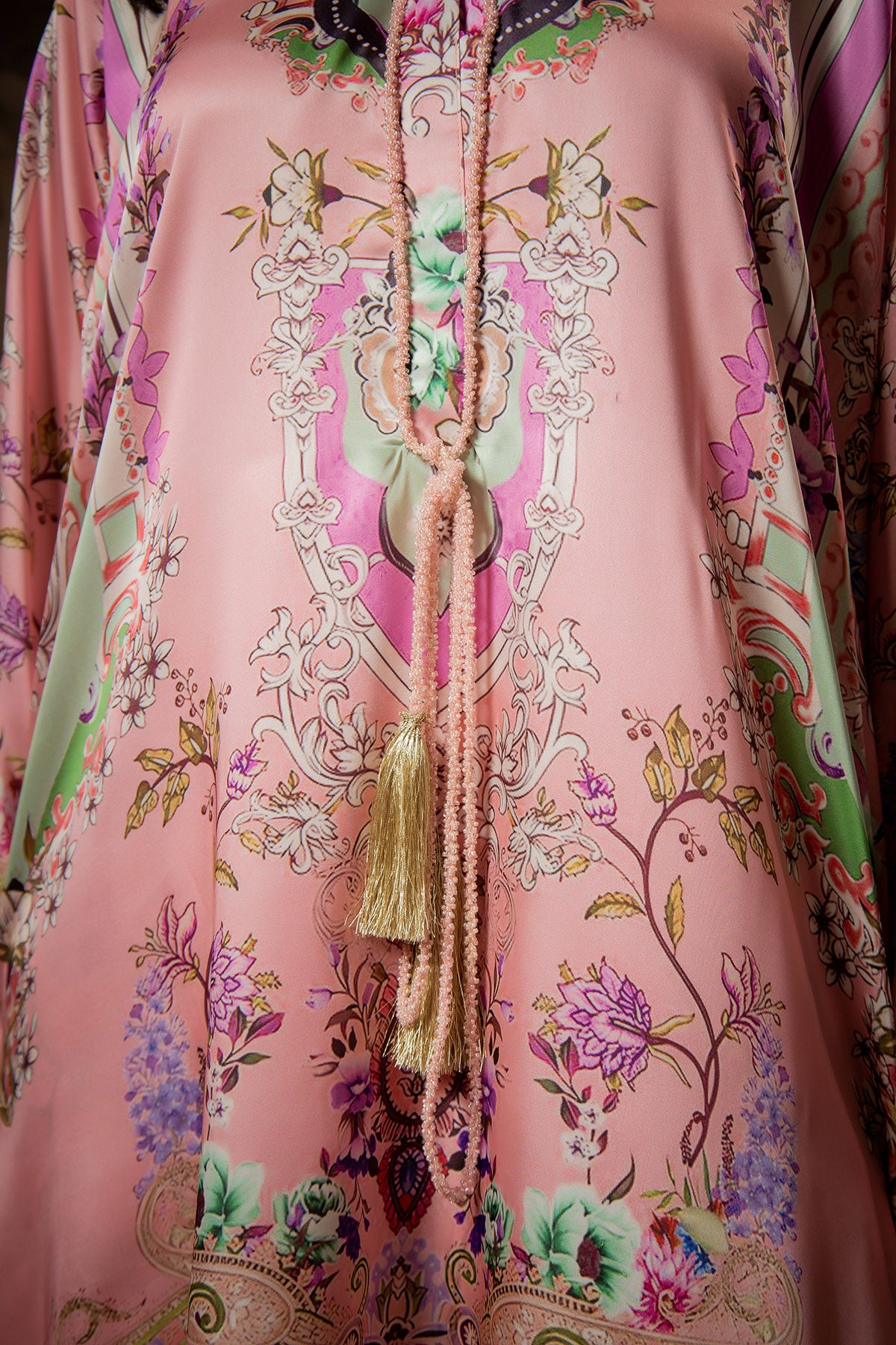 Blush Garden Printed Kaftan Set