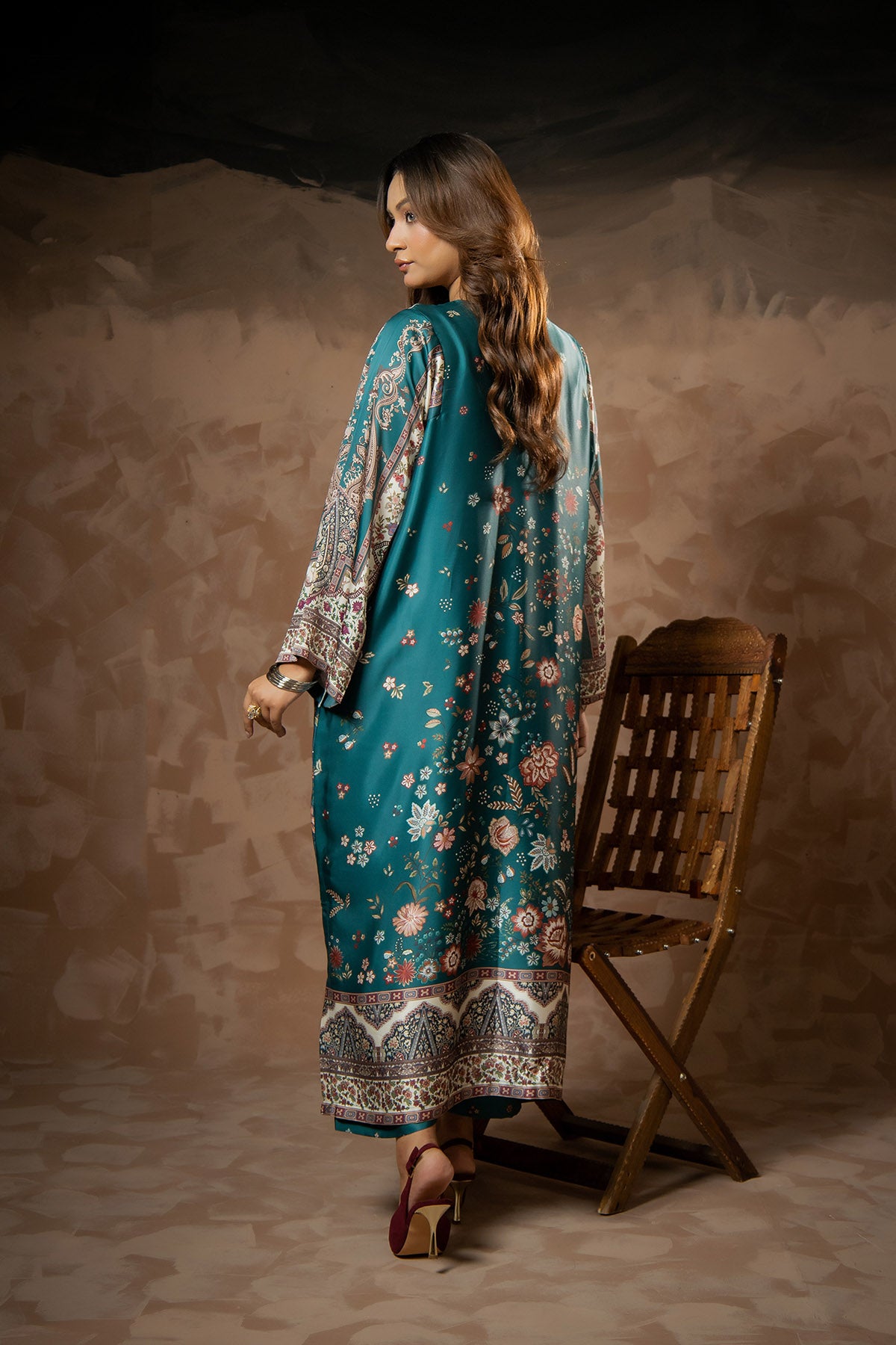 Emerald Bloom Printed Kaftan