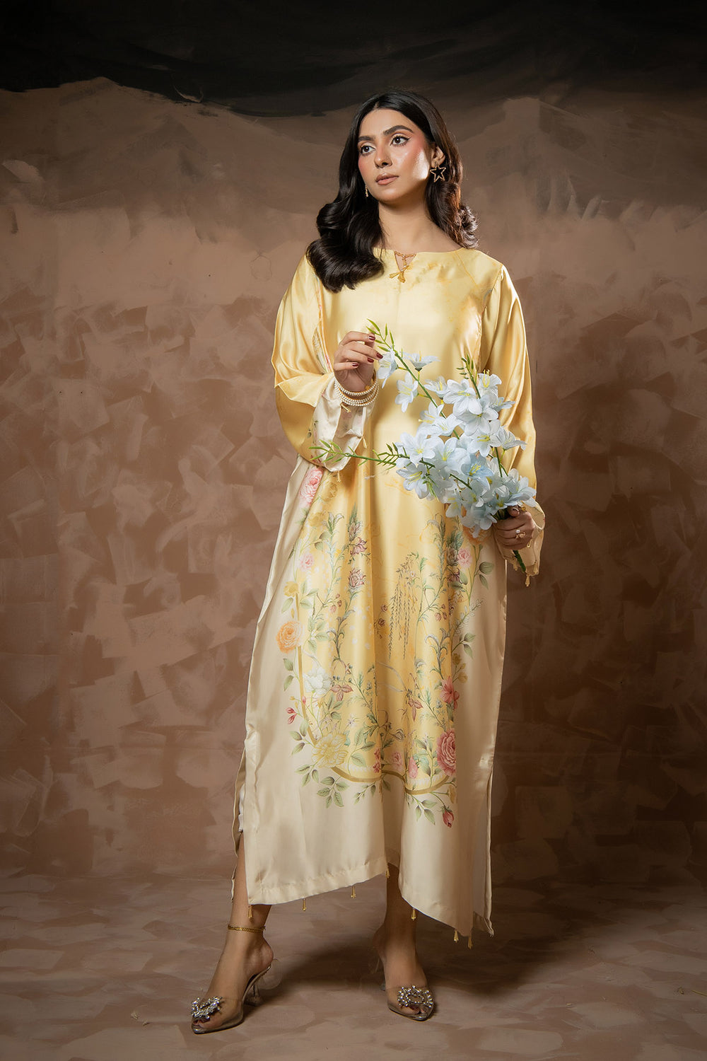 Golden Meadow Printed Kaftan
