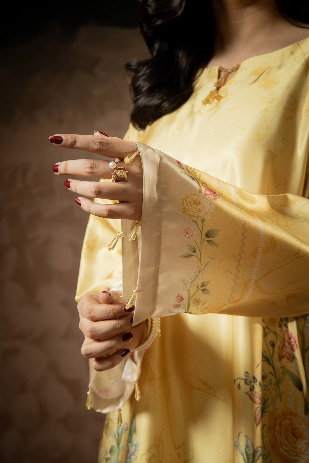 Golden Meadow Printed Kaftan