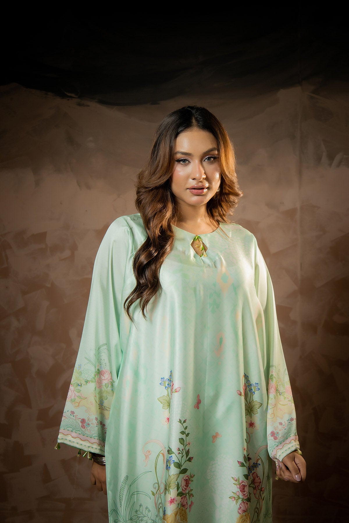 Mint Garden Printed Kaftan