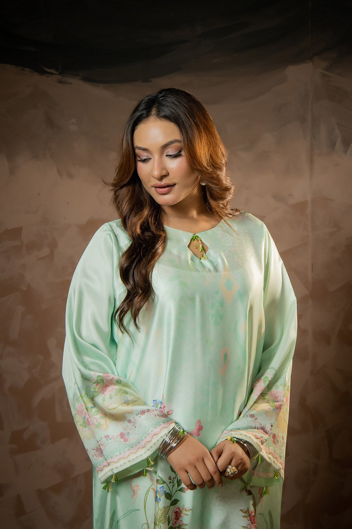 Mint Garden Printed Kaftan
