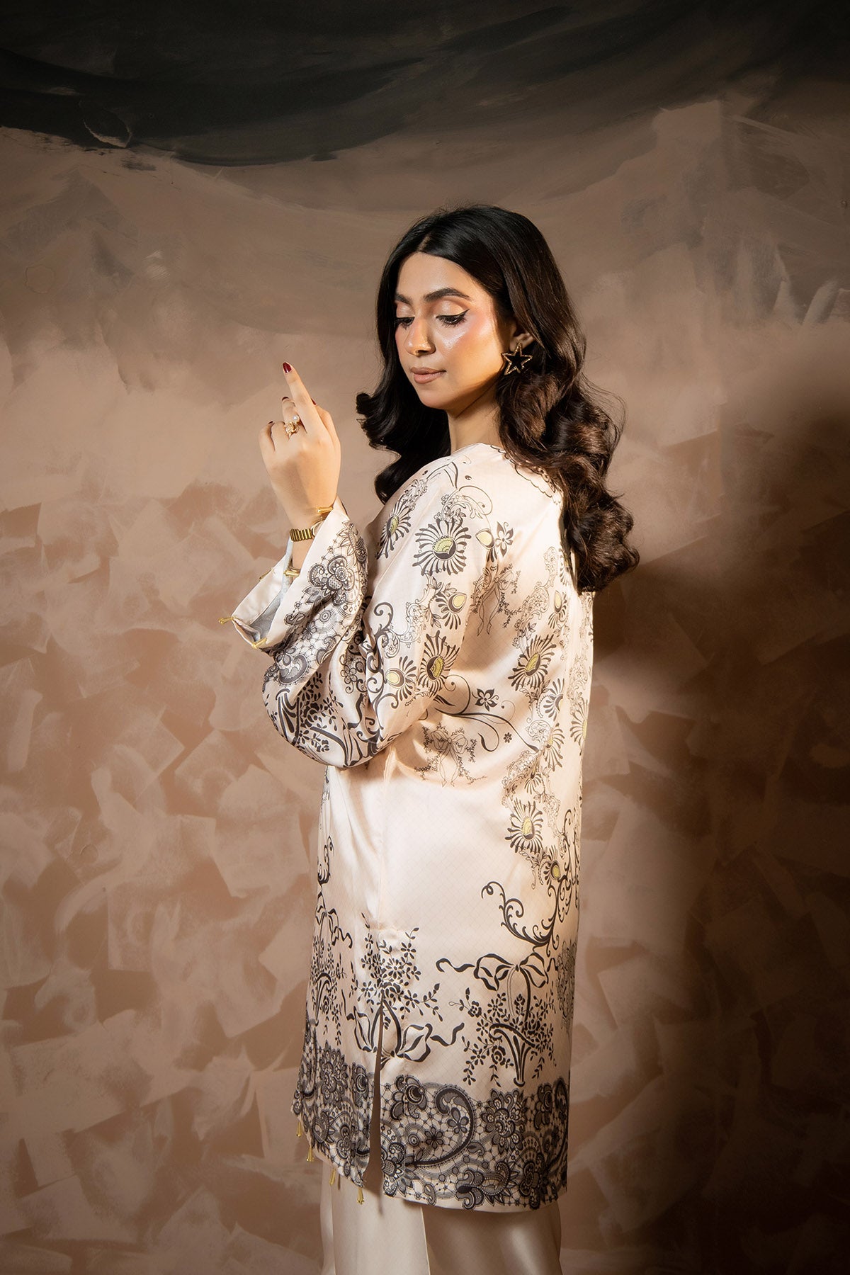 Ivory Paisley Printed Co-Ord Set