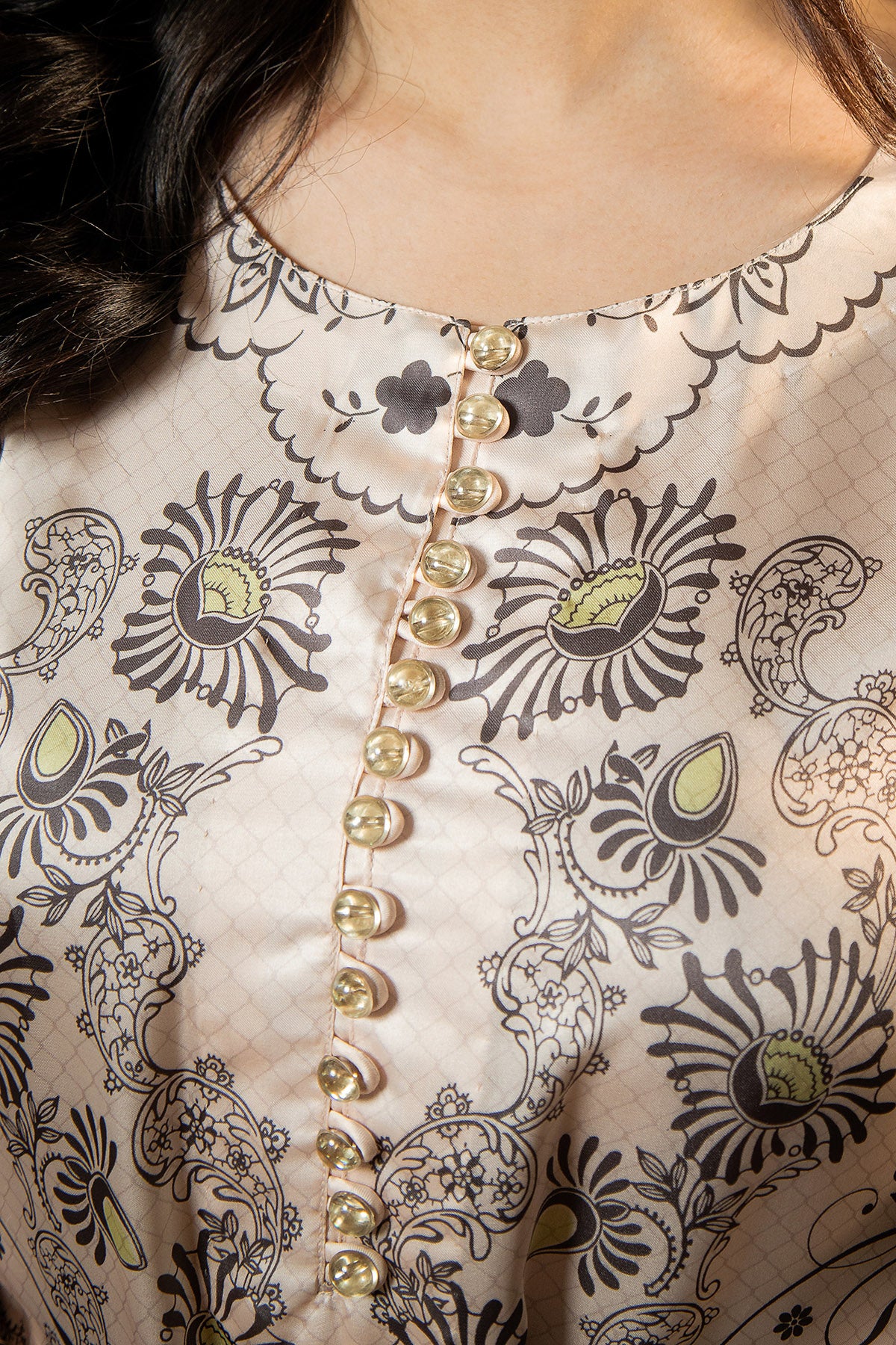 Ivory Paisley Printed Co-Ord Set