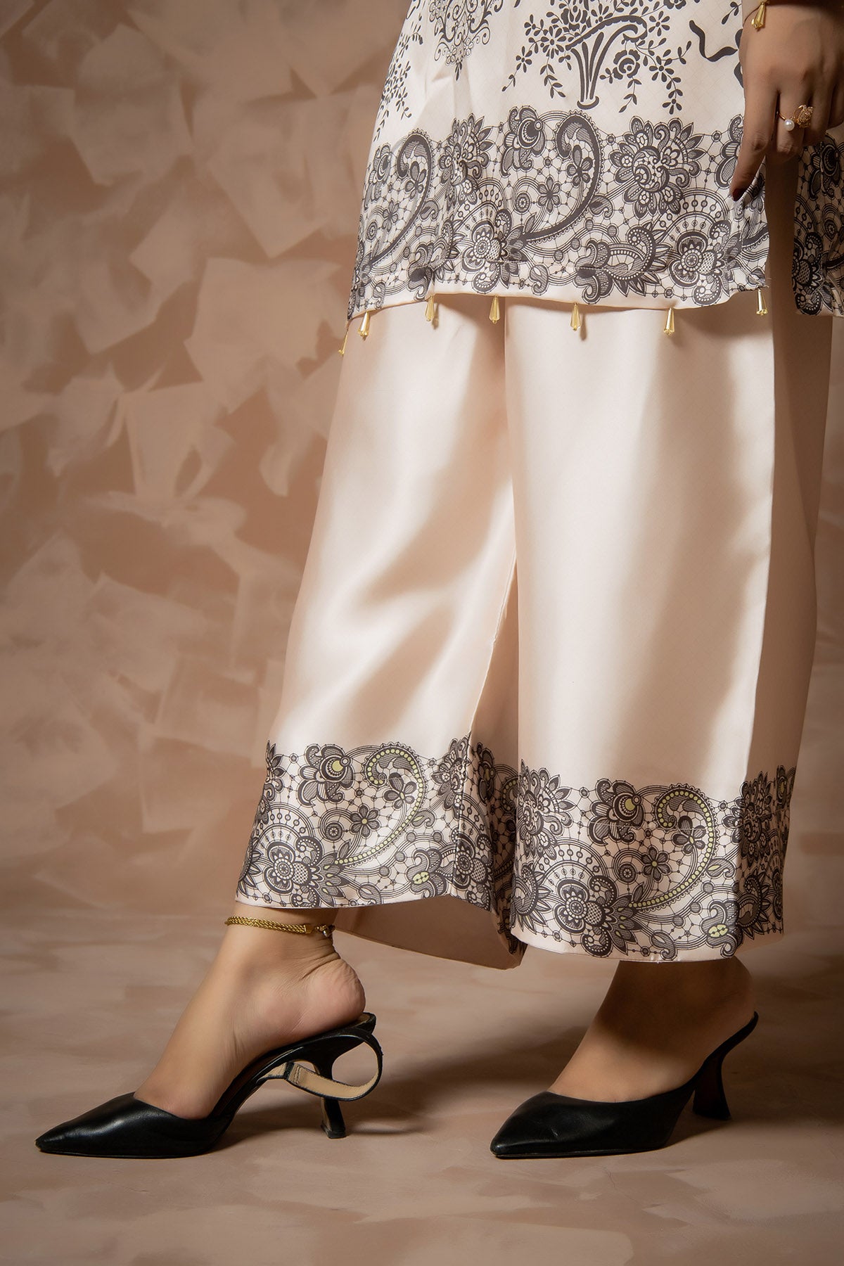 Ivory Paisley Printed Co-Ord Set